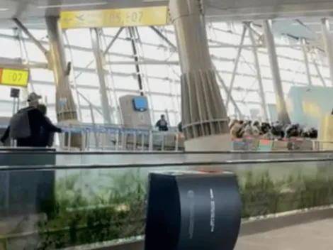 Batalla campal entre hinchas de Colo Colo y la U en el aeropuerto