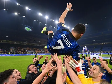 Gol, héroe y título: el Inter le hace feroz manteo Alexis