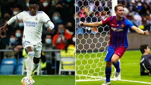 Vinicius Junior y Luuk de Jong celebraron en el primer Clásico de 2022.