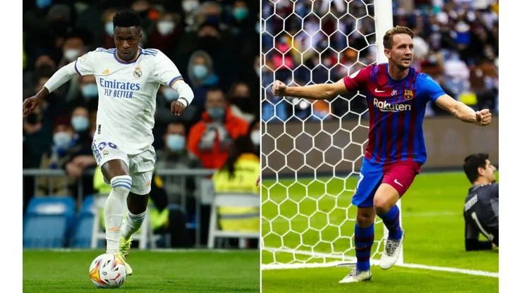 Vinicius Junior y Luuk de Jong celebraron en el primer Clásico de 2022.