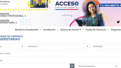 Buscador de carreras universitarias 2022