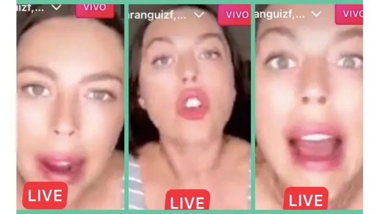 Daniela Aránguiz en el live de Instagram donde atacó a Perla Ilich.