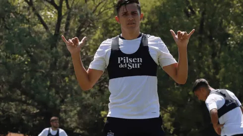 La foto que Solari subió entrenando en Colo Colo