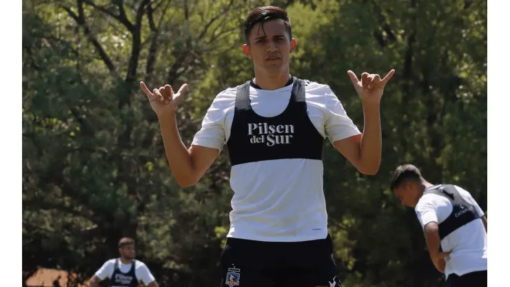 La foto que Solari subió entrenando en Colo Colo