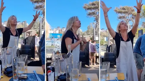 El video fue subido por uno de los asistentes del restorán.