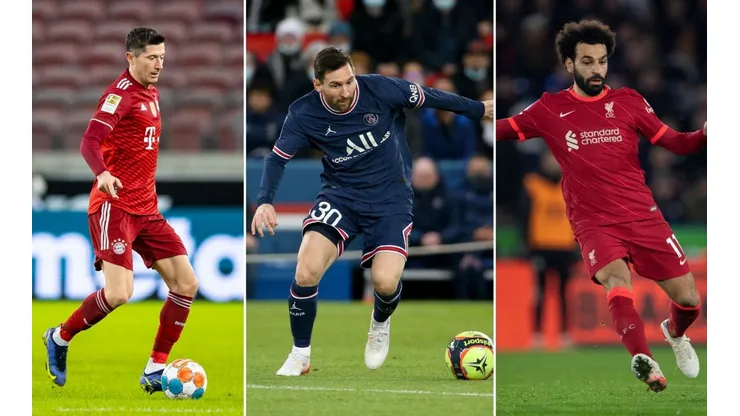 Robert Lewandowski, Mohamed Salah y Lionel Messi son los candidatos.