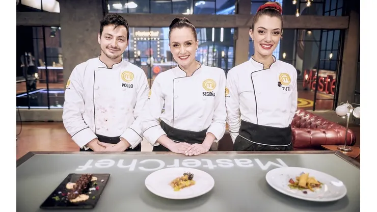 Los tres finalistas de la segunda temporada de Masterchef Celebrity.