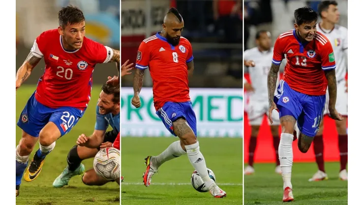 Los tres pilares del mediocampo de la Roja son duda para la doble fecha.