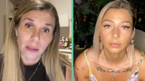 Cecilia Gutiérrez y la ex pareja de Iván Cabrera, Antonella Muñoz, en el live de Instagram.