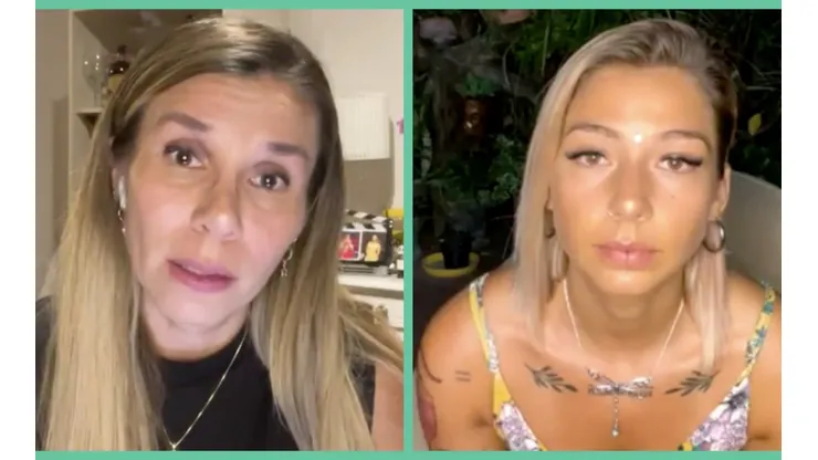 Cecilia Gutiérrez y la ex pareja de Iván Cabrera, Antonella Muñoz, en el live de Instagram.