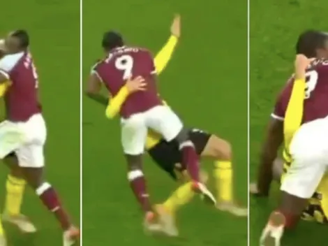 ¡Atangana! Derriban a Francisco Sierralta al fiel estilo de John Cena