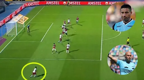 El defensor que está abajo de la imagen habilitaba la jugada, pero los jueces chilenos lo sacaron del cuadro