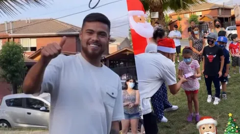 Paulo Díaz aprovechó la tarde del sábado para compartir con los niños