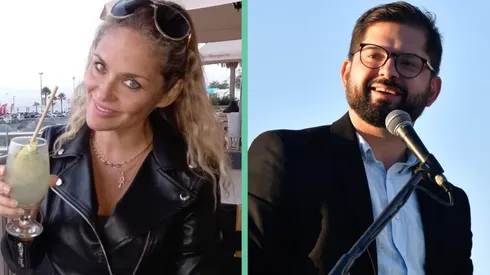 Kenita Larraín y Gabriel Boric.