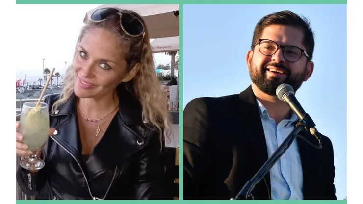 Kenita Larraín y Gabriel Boric.