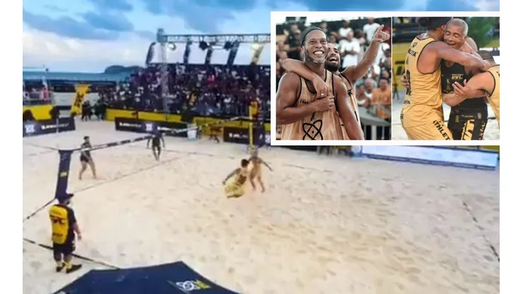 Dinho y Romario se lucieron en el futvoley