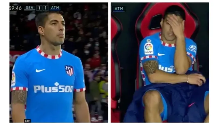 Luis Suárez se molestó con el Cholo Simeone tras su reemplazo