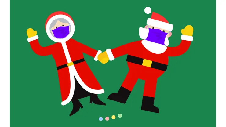 El buscador festeja la navidad 2021.