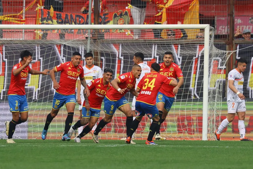 Unión Española venció a Cobreloa en Santa Laura. Foto: Marcelo Hernandez/Photosport