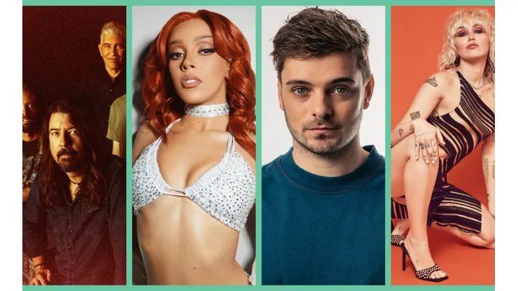 Algunos de los artistas que participarán en Lollapalooza Chile 2022.