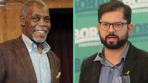 Danny Glover y Gabriel Boric.