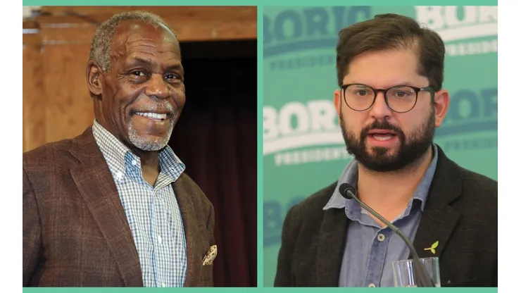 Danny Glover y Gabriel Boric.