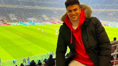 Thomas Galdames estuvo en San Siro viendo la goleada del Inter, invitado por Arturo Vidal