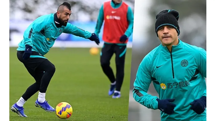 El Inter entrenó con una bajísima temperatura este viernes en el laboratorio del Inter de Milán