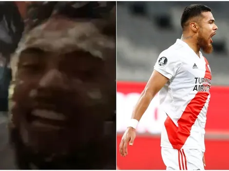 Paulo Díaz se luce bailando en fiesta de espuma de River