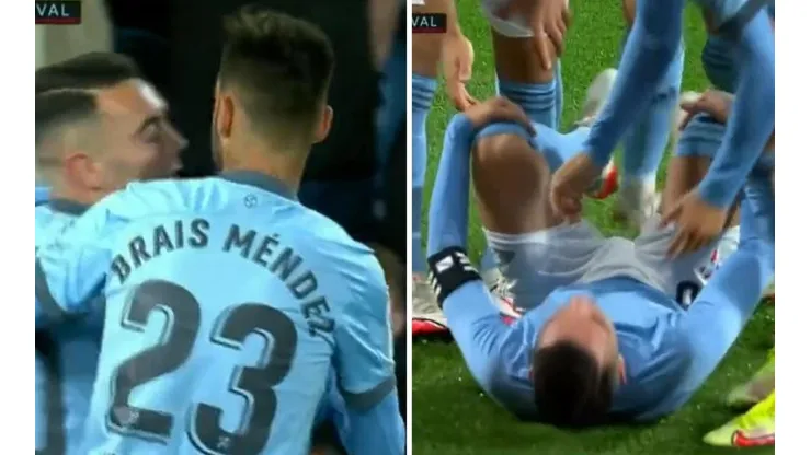 Iago Aspas se sacó la camiseta tras marcar el gol