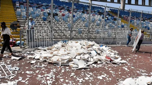 El partido entre Colo Colo y Deportes Antofagasta dejó varios desmanes al interior del estadio