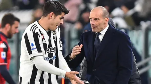 La pelea entre Álvaro Morata y Massimiliano Allegri se dio en el segundo tiempo.