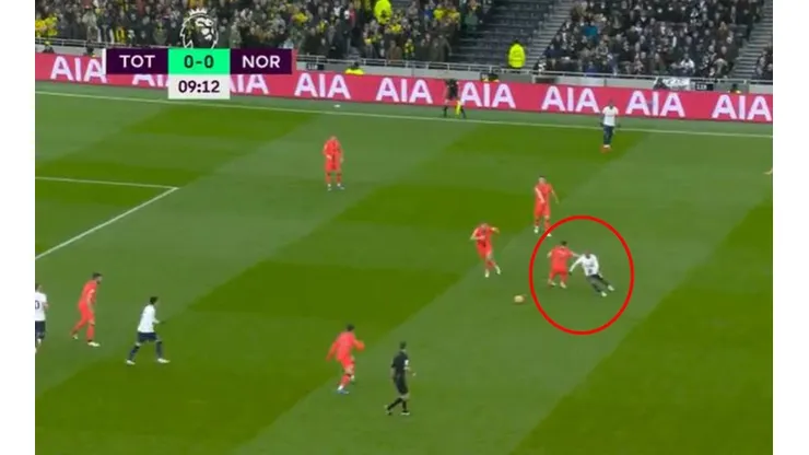 Lucas Moura armó una jugada increíble frente al Norwich