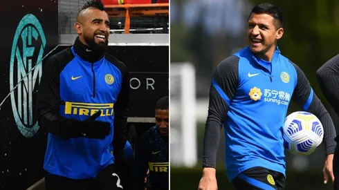 Ambos chilenos sumaron minutos en el triunfo del Inter ante AS Roma.