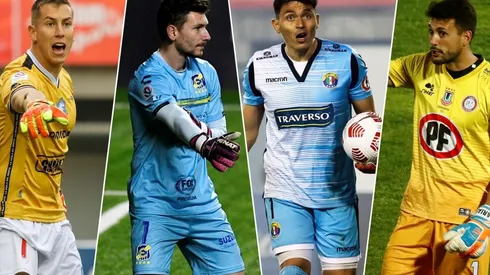 Nacho González, Torgnascioli, Joaquín Muñoz y Alexis Arias, los tapapenales del Campeonato Nacional 2021.