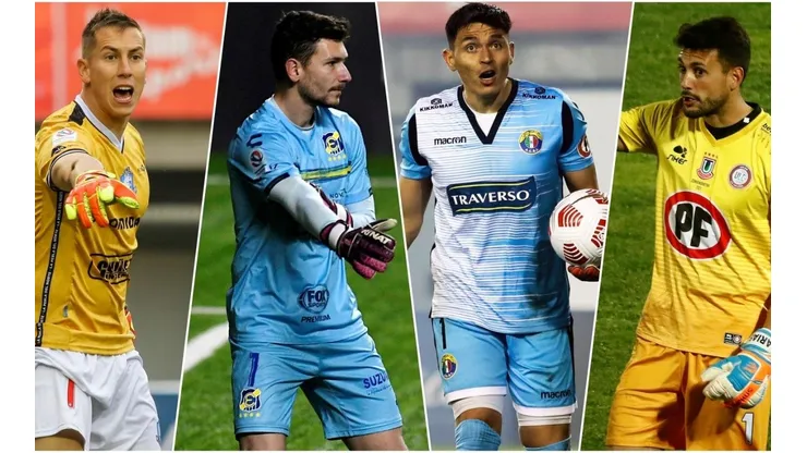 Nacho González, Torgnascioli, Joaquín Muñoz y Alexis Arias, los tapapenales del Campeonato Nacional 2021.