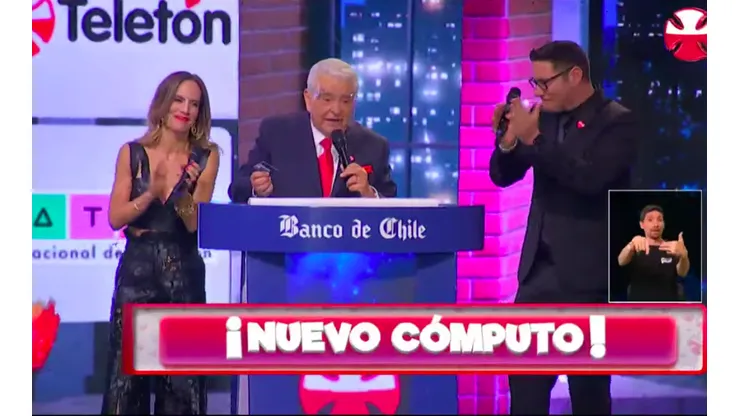 El momento del primer cómputo en la Teletón 2021.
