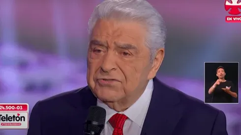 Don Franciso en su discurso inaugural para la Teletón 2021.