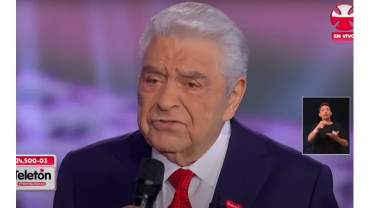 Don Franciso en su discurso inaugural para la Teletón 2021.