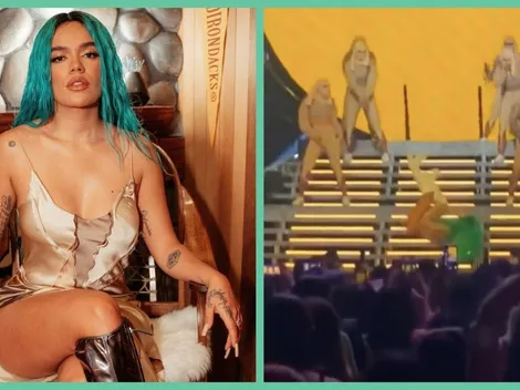 [VIDEO] Así fue la dolorosa caída que sufrió Karol G en pleno show