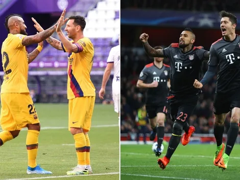 Las felicitaciones de Vidal a Messi y Lewandowski