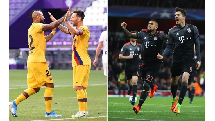 Arturo Vidal saludó a los grandes ganadores de la noche en la gala del Balón de Oro.