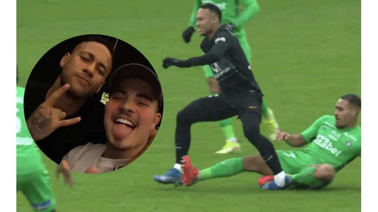El delantero brasileño sufrió una grave lesión defendiendo al PSG, y tras salir en muletas del estadio corrió a refugiarse en su gran amiga: la fiesta.