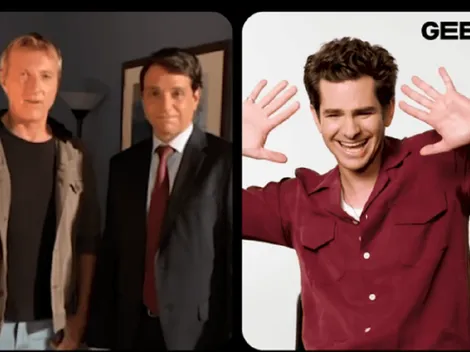 Andrew Garfield se emociona al conocer a los actores de Cobra Kai