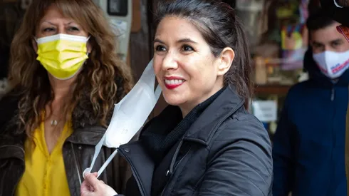 Katherine Martorell durante la campaña de Sebastián Sichel.