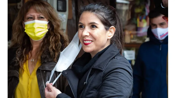 Katherine Martorell durante la campaña de Sebastián Sichel.
