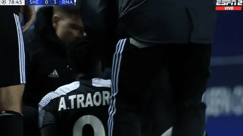 Adama Traoré y el minuto de alerta en el partido entre Sheriff y Real Madrid.