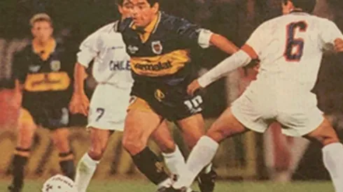 Diego Maradona se llenó de aplausos en el estadio Nacional tras mostrar toda su magia como jugador ante Universidad de Chile defendiendo a Boca Juniors.