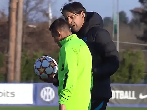 ¿Reto, confianza? La conversación de Alexis e Inzaghi en la práctica