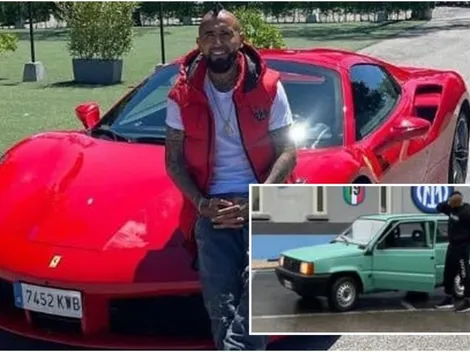 Italianos dicen que Vidal traicionó al Fiat Panda con su Ferrari